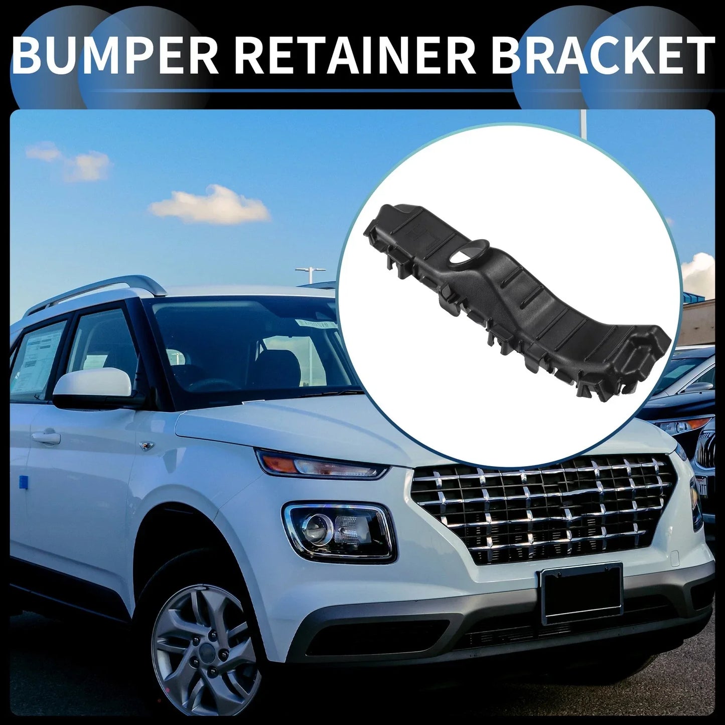 Left Front Bumper Retainer Bracket for Hyundai Venue (2020-2023)