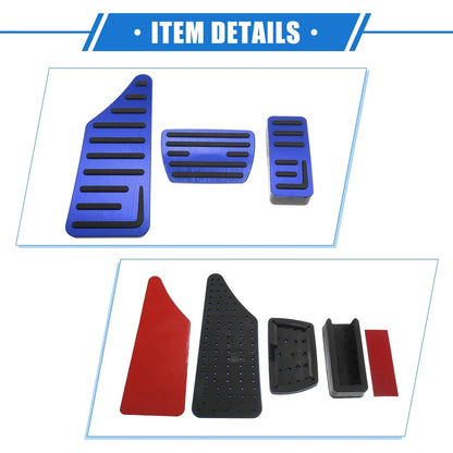 3 Pcs Gas Brake Foot Rest Pedals for Honda HR-V (2021-2023) - Blue
