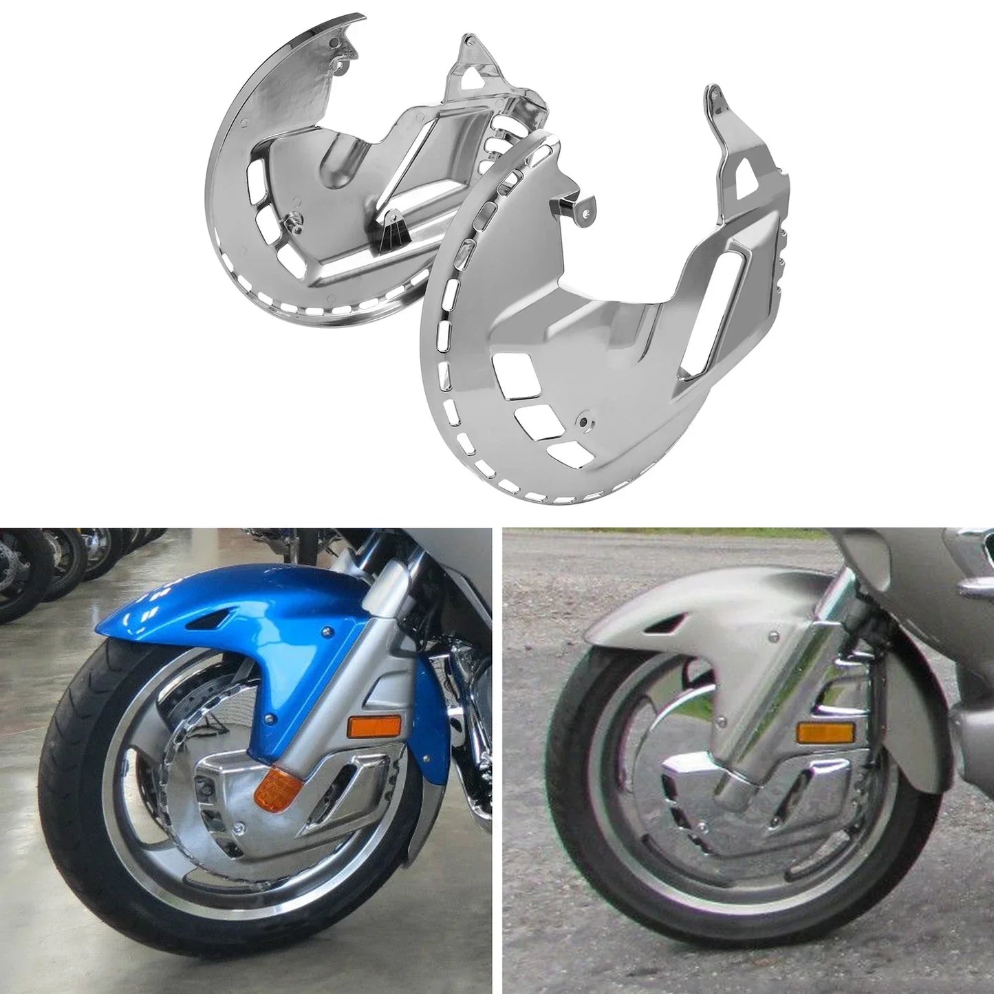 Brake Disc Covers LED Ring Blue Fire for Honda Gold Wing 1800 (2001 - 2017)