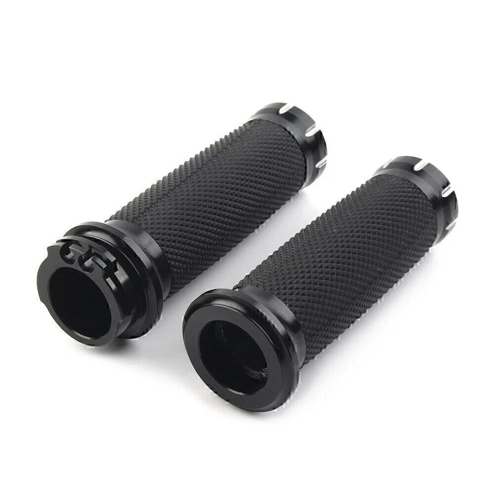 1" Black Handlebar Grips  for Harley Dyna Sportster XL883 1200 Softail (2004-2023)