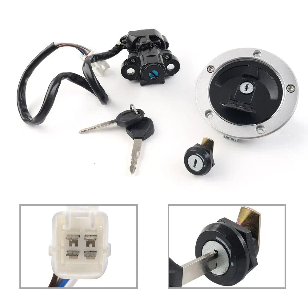 Kawasaki Vulcan S 650 Fuel Gas Cap Ignition Switch Seat Lock Set (2014-2022)