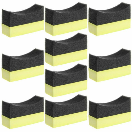 10x Tyre Tire Dressing Applicator Curved Foam Sponge Pad for Car