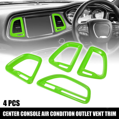 4pcs Center Console Air Vent Trim for Dodge Challenger (2015-2023)