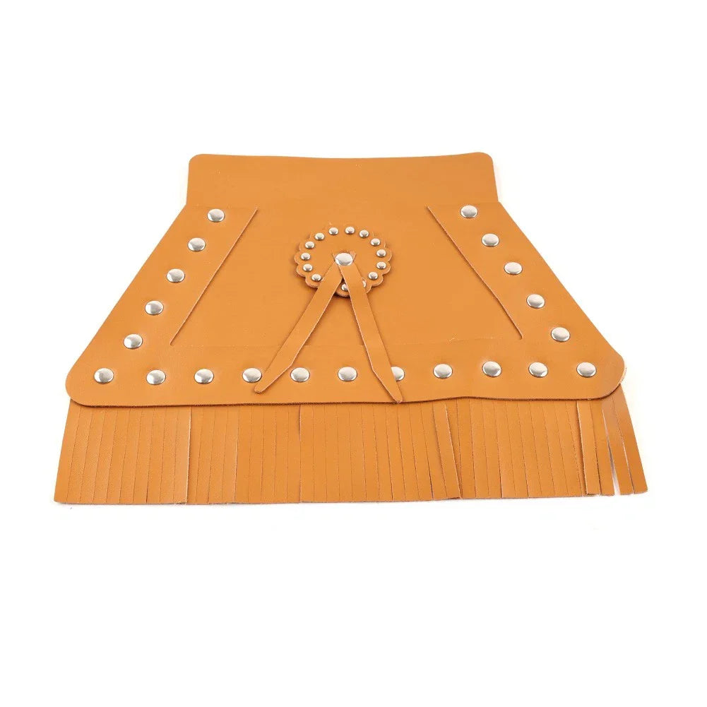 Orange PU Leather Rear Fender Mud Flap Cover for Harley