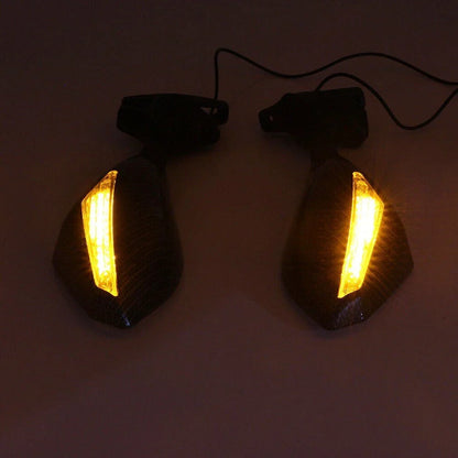 LED Turn Signal Rearview Mirrors for Ducati, Honda, Kawasaki