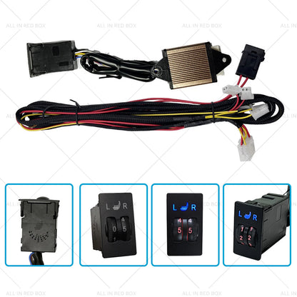 12V Car Seat Heater Kit  Heating Pads with 5-Level Control for Universal