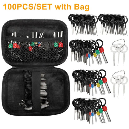 100pcs Pin Ejector Wire Kit for Car Terminal Removal Tool