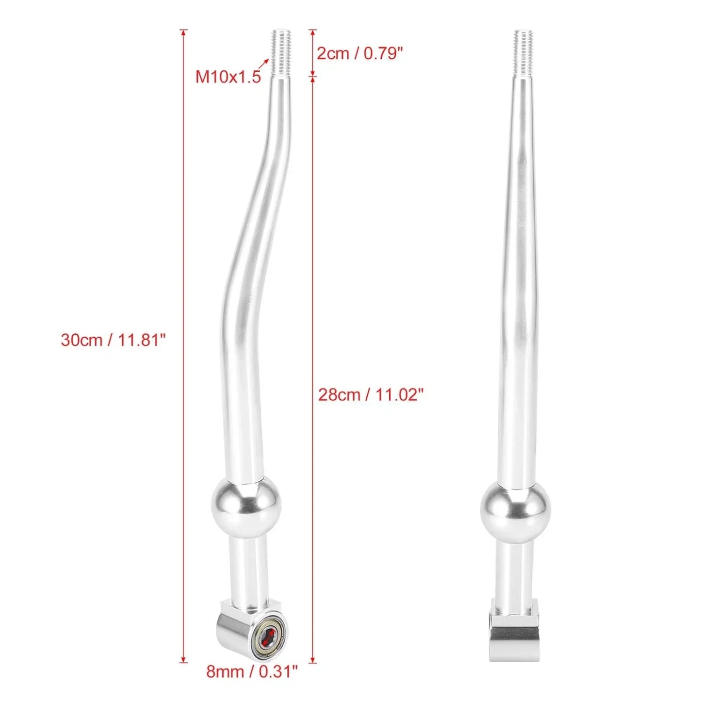 Short Throw Shifter Kit for Honda Civic 1988-2000 - Silver Tone