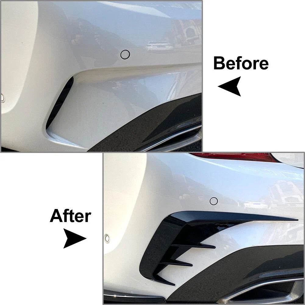 Rear Bumper Canards Lip Splitter Fins for BMW 3 Series G20 M-Sport (2019-2021)