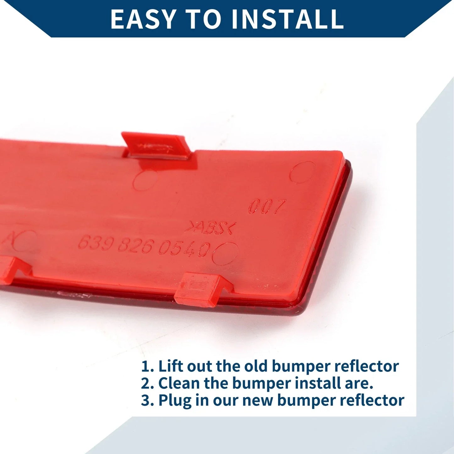 Bumper Reflector for Mercedes-Benz Vito Viano W639 2003-2014 1 x Rear Right