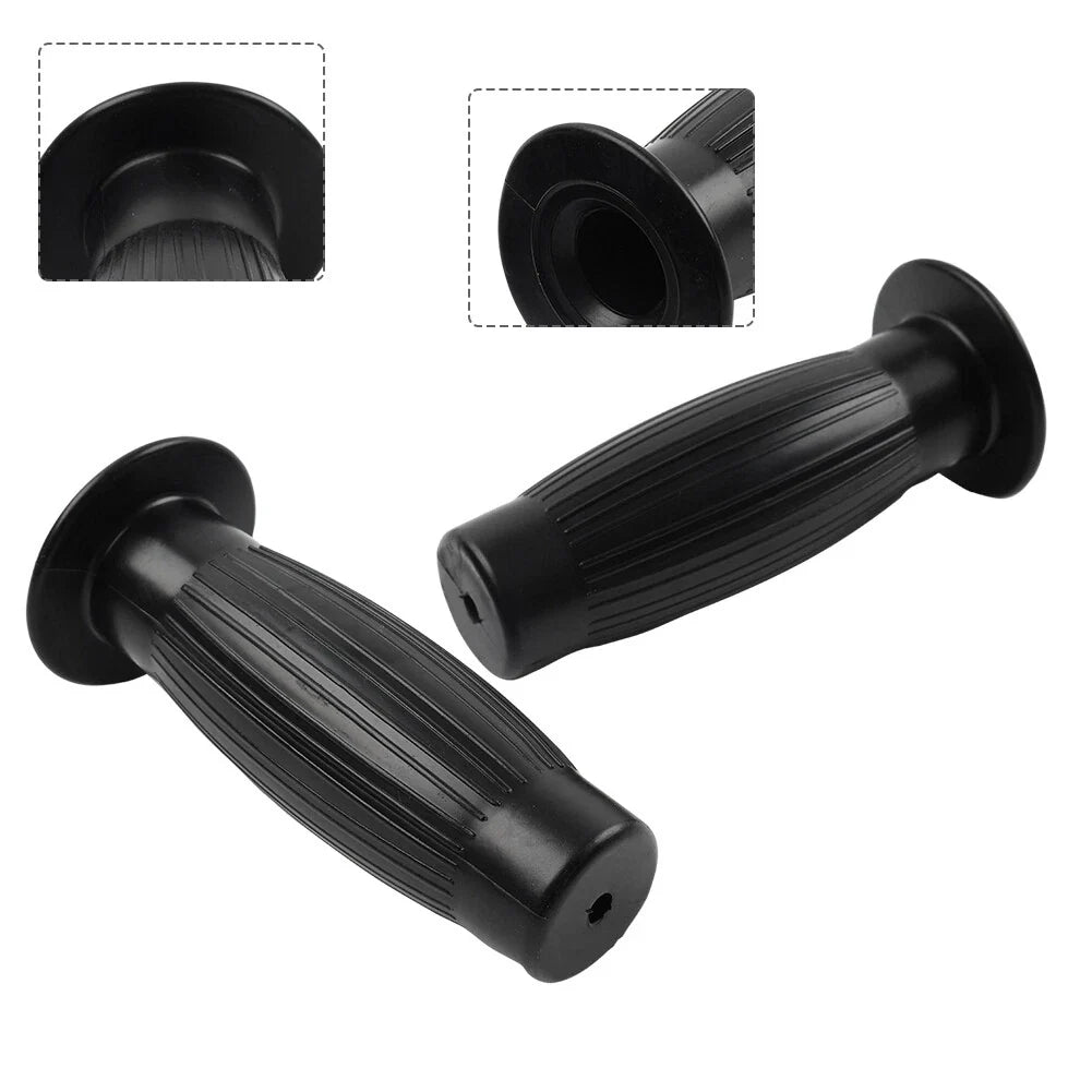 Universal 7/8" 1" Easy-Hold Hand Grips for Vintage Motorcycle Handlebars Black