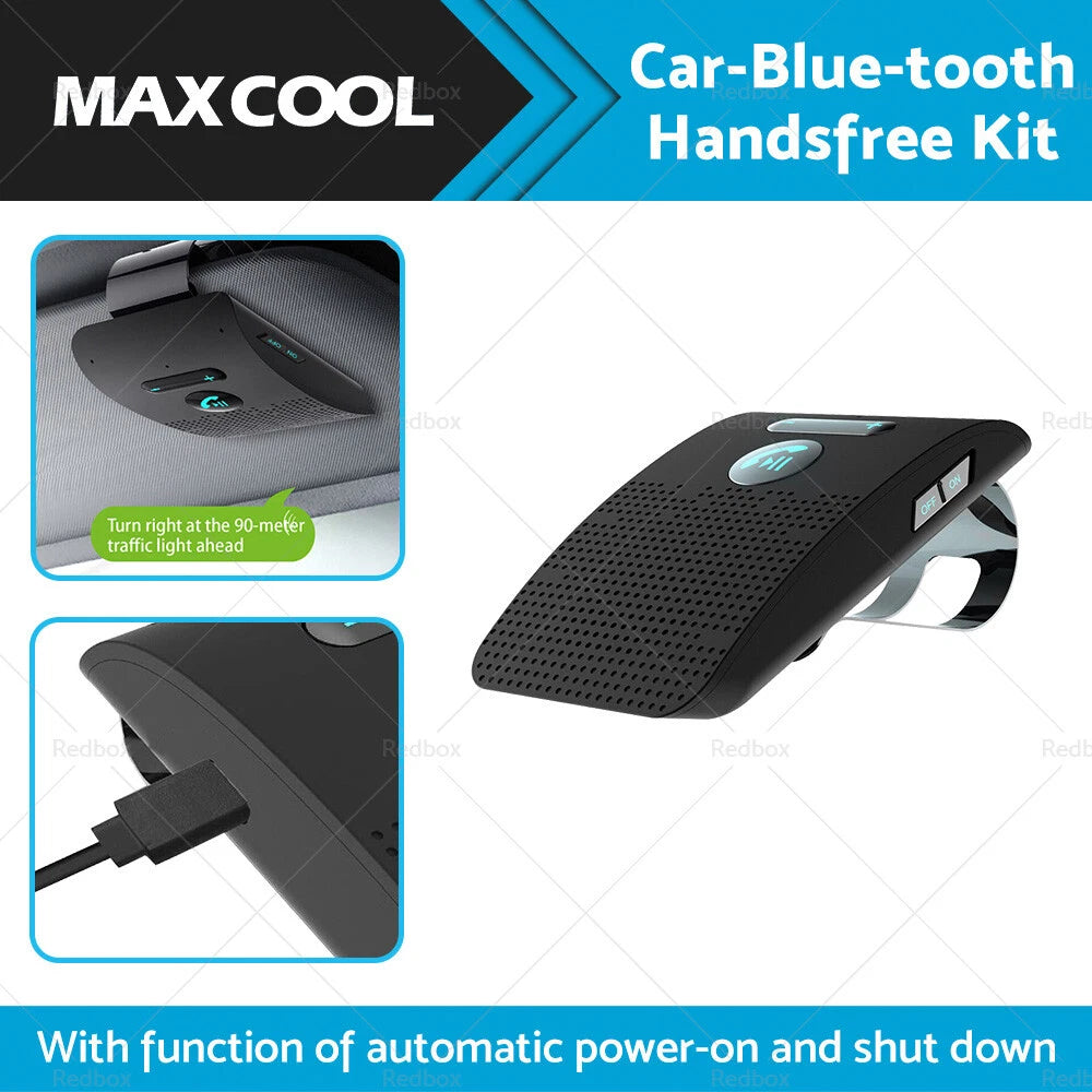Bluetooth Handsfree Speaker Phone Clip for Black Car Sun Visor