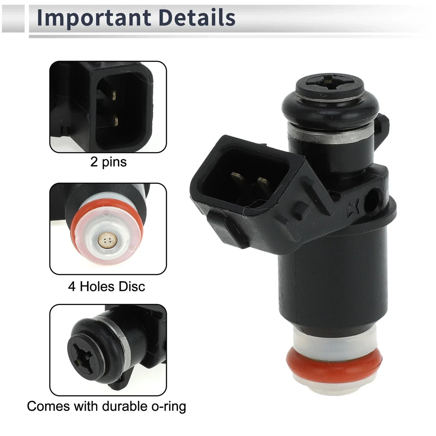 Fuel Injector for Honda Civic Si 2.0 (2002-2005) - 1 x Black
