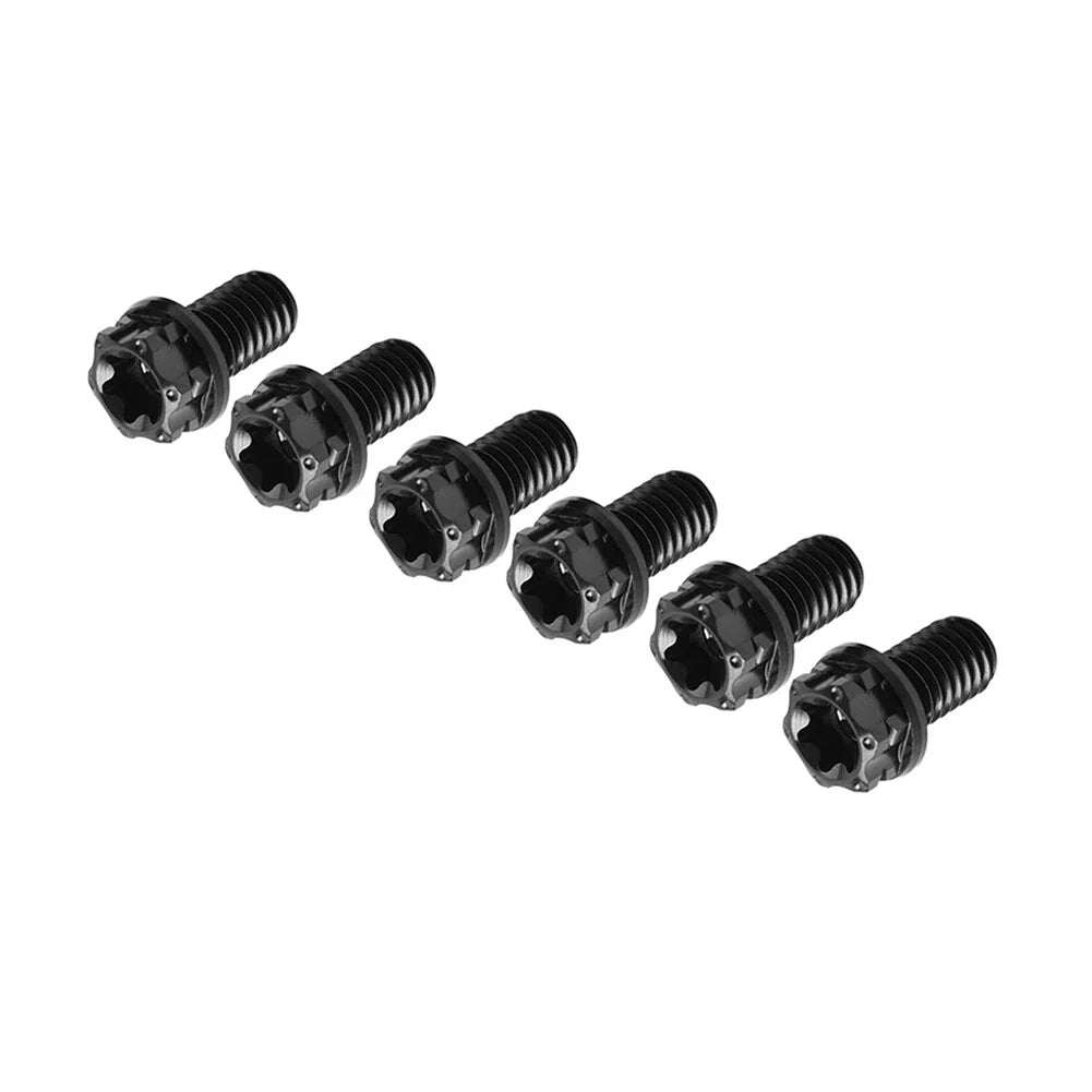 6pcs M6x35mm Titanium Torx Head Flange Screws for Bicycle Motorcycle