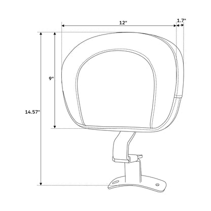 Driver Rider Backrest for Harley Touring Electra Road King Glide (2009-2023)