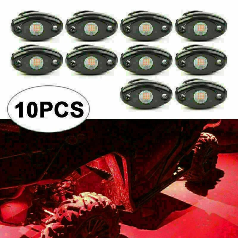 9W Red LED Rock Lights for JEEP Offroad Truck Underbody (2018-2023)