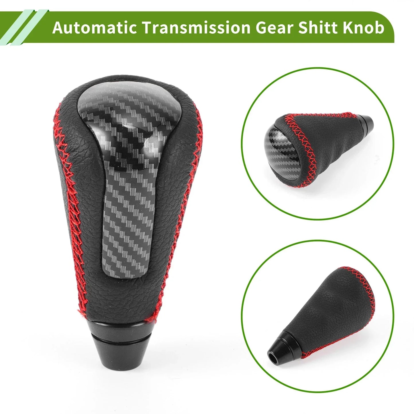 Automatic Gear Shift Knob for Lexus GS300 2006-2011 Plastic Faux Leather Black Red