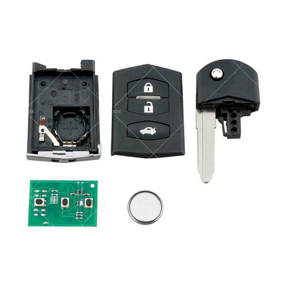 Complete Remote Car Key 433MHz ID63 80Bit Chip 3 Buttons for Mazda 2 3 6 (2003-2023)