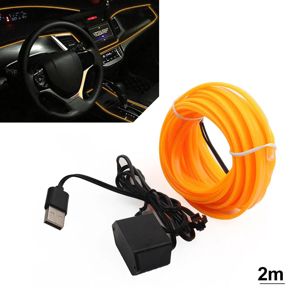 LED Car Interior Atmosphere Strip Lights USB Decoration Lamp Accessories