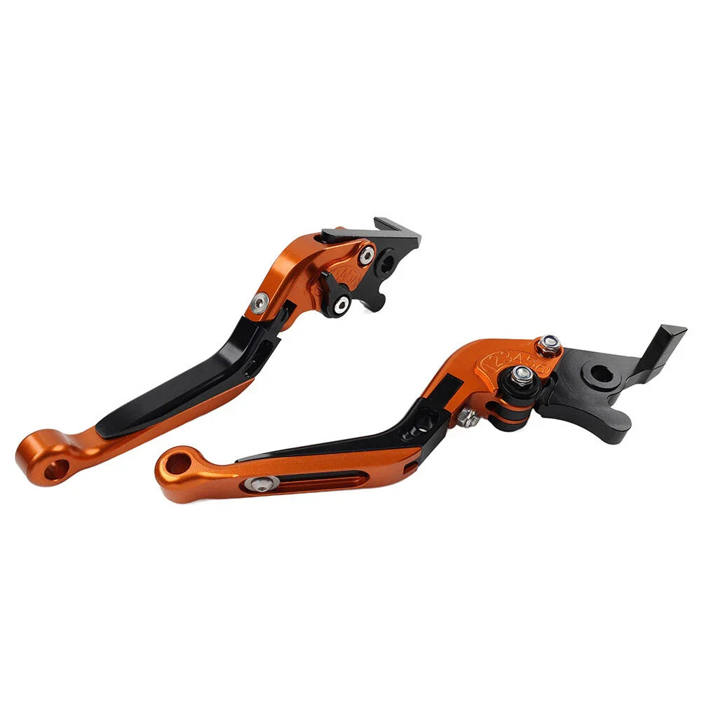 Orange Extendable Brake Clutch Levers for Suzuki GSXR750, 600, KATANA, V-STROM