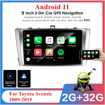 9" Android 11 Stereo Radio GPS  32GB for Toyota Avensis (2009-2015)