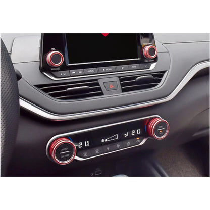 A/C Audio Switch Knob Ring Covers for Nissan Teana Altima (2019-2020) 4x Durable