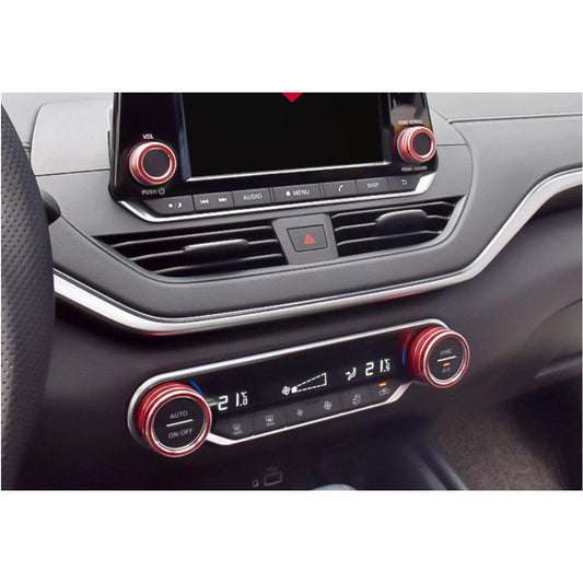 A/C Audio Switch Knob Ring Covers for Nissan Teana Altima (2019-2020) 4x Durable