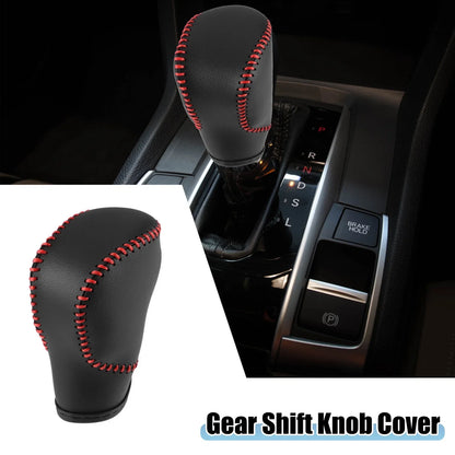 Gear Shift Lever Cover for Honda Civic 11th Gen 2022-2023 Black Faux Leather