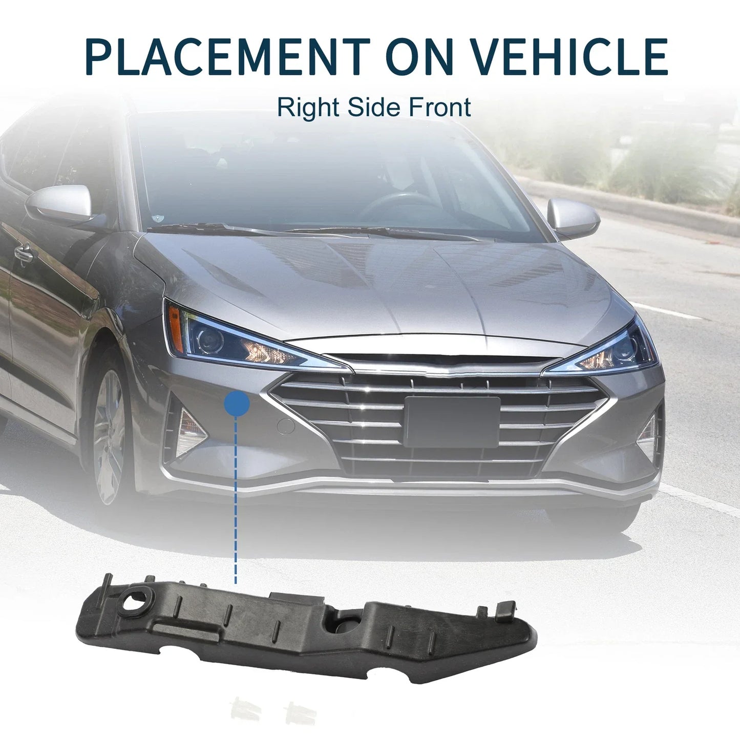 Right Front Bumper Retainer Bracket for Hyundai Sonata (2015-2017)