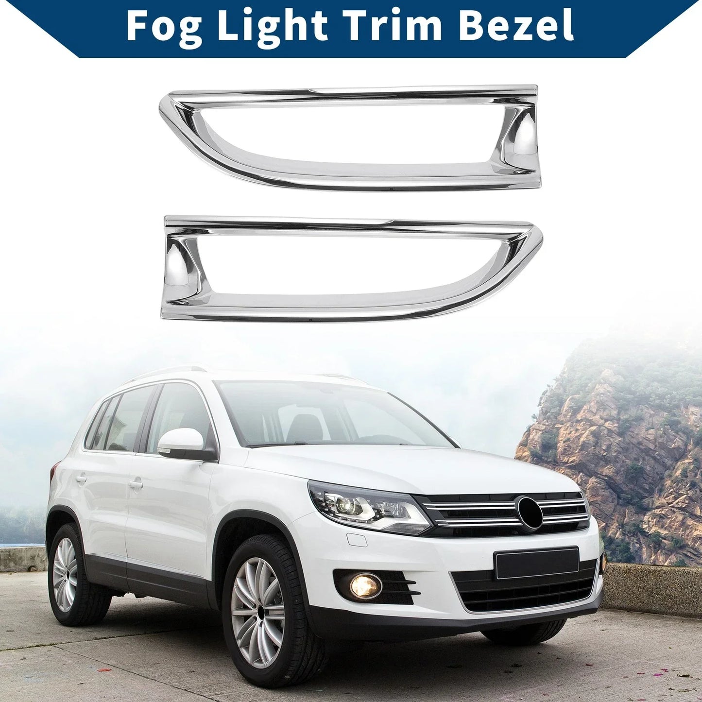 Car Rear Left & Right Covers for Honda CRV (2012-2014) - ABS Silver Tone
