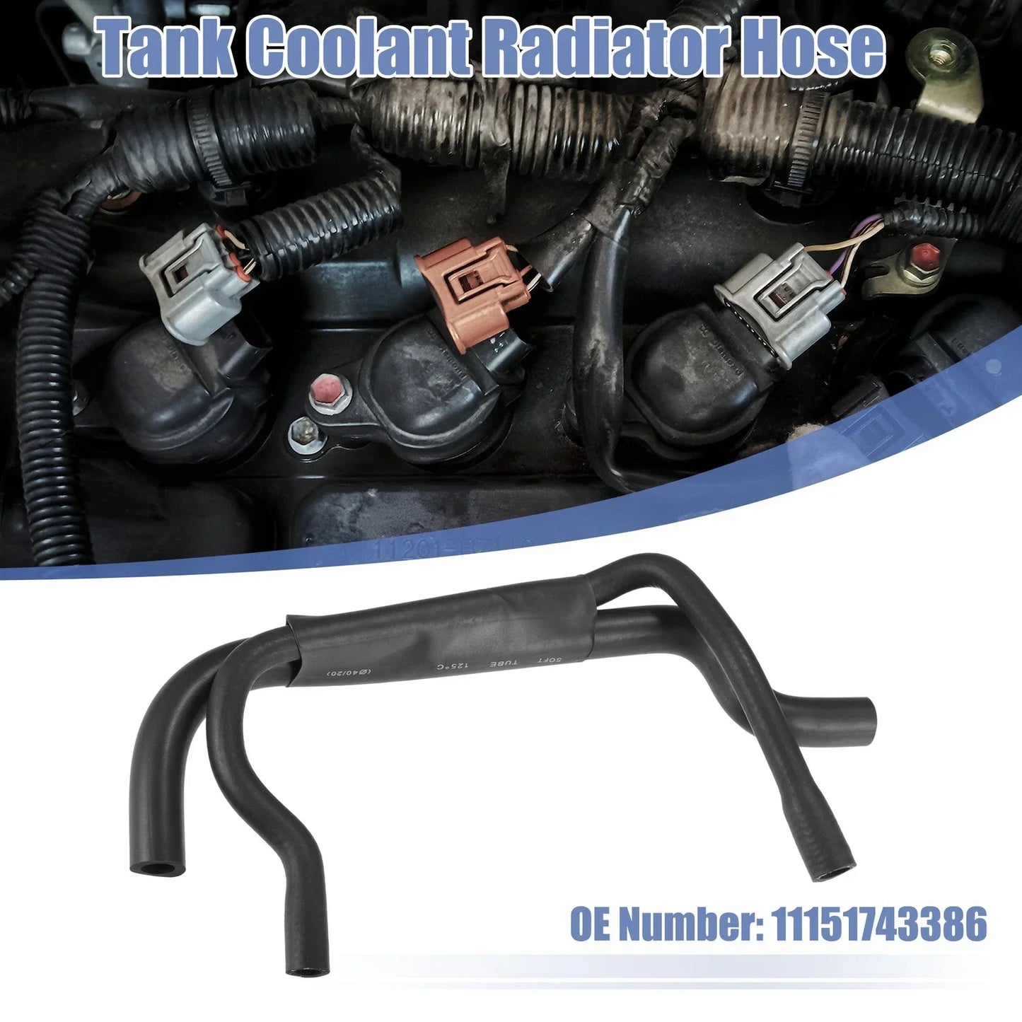 Heater Hose Radiator Expansion Tank Pipe for BMW Z3 (1996 - 1999)