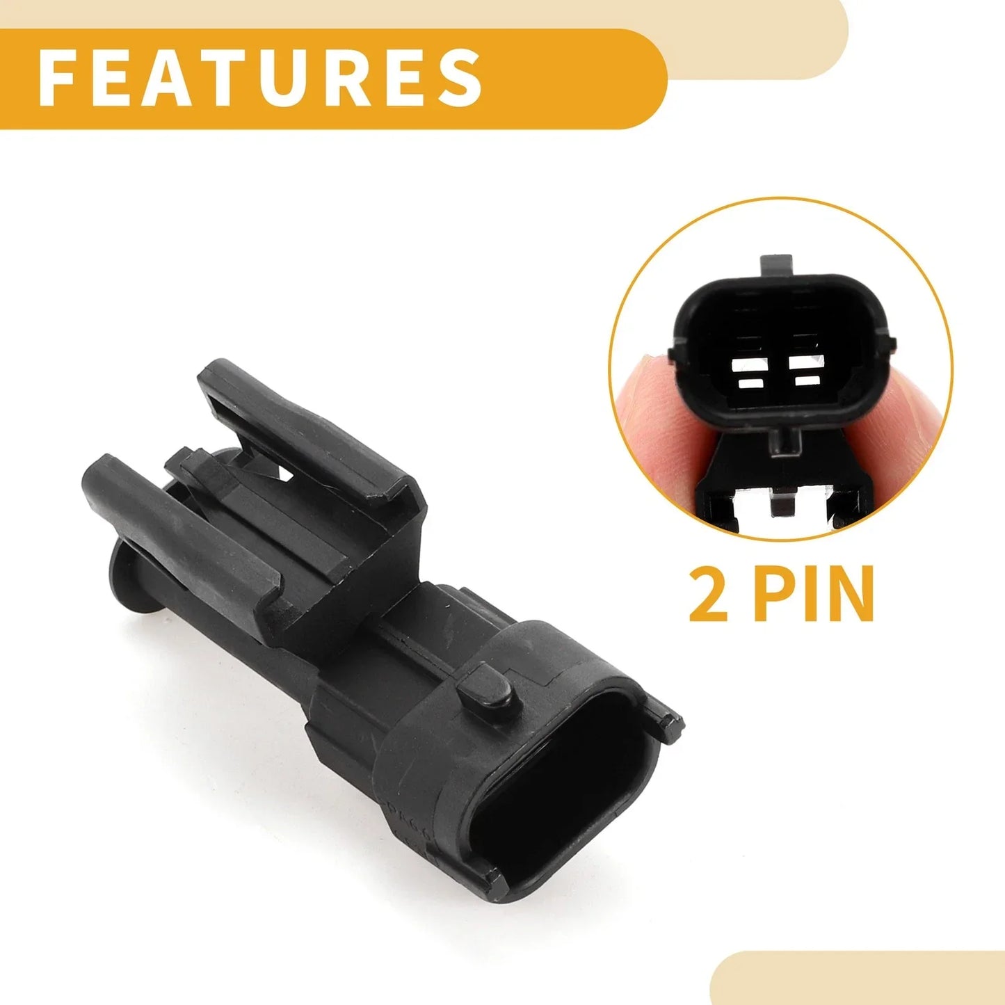 2 x Pin Fuel Injector Connector Plug for Mercedes-Benz