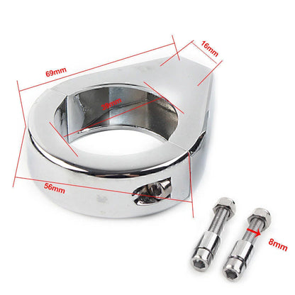 Chrome Fork Clamp Turn Signal Clamps for Harley Softail (39mm)