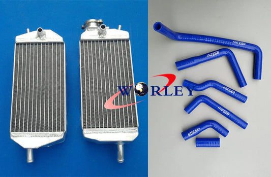 Aluminum Radiator & Blue Hose for Gas Gas MX/SM/EC 200/250/300 (2007-2013)