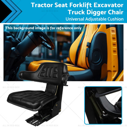 Adjustable Cushion Seat for Universal Tractor Forklift Excavator Truck Digger