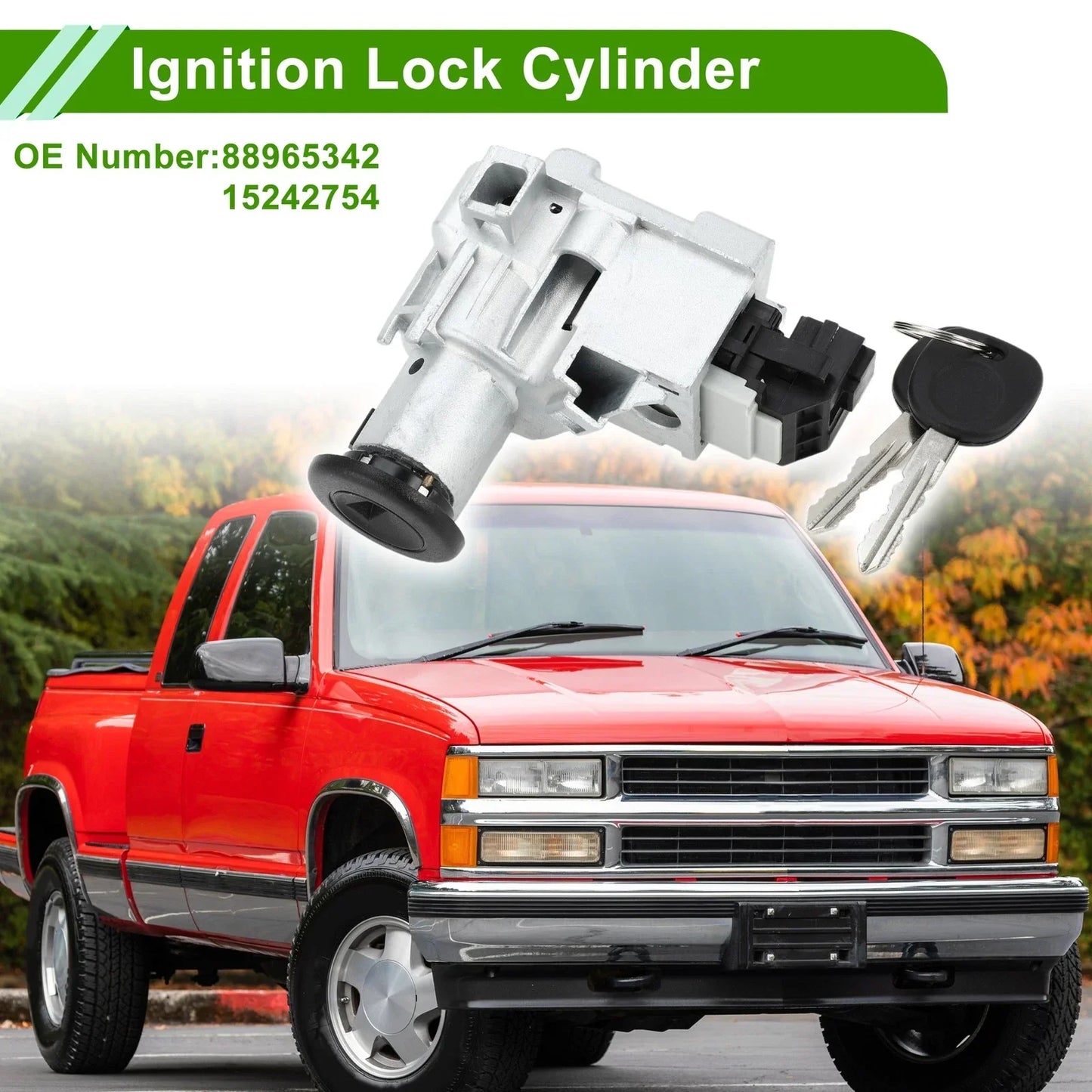 Ignition Lock Cylinder Assembly for Chevrolet Silverado 1500 3500 (2007-2013)