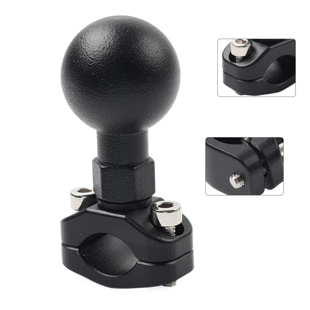 Universal Motorcycle GPS Phone Holder Bracket Clamp Stand - Steel