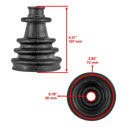 CV Boot Kit Front Axle Inner Outer Replacement for Club Car Carryall 1500 (2004–2013)