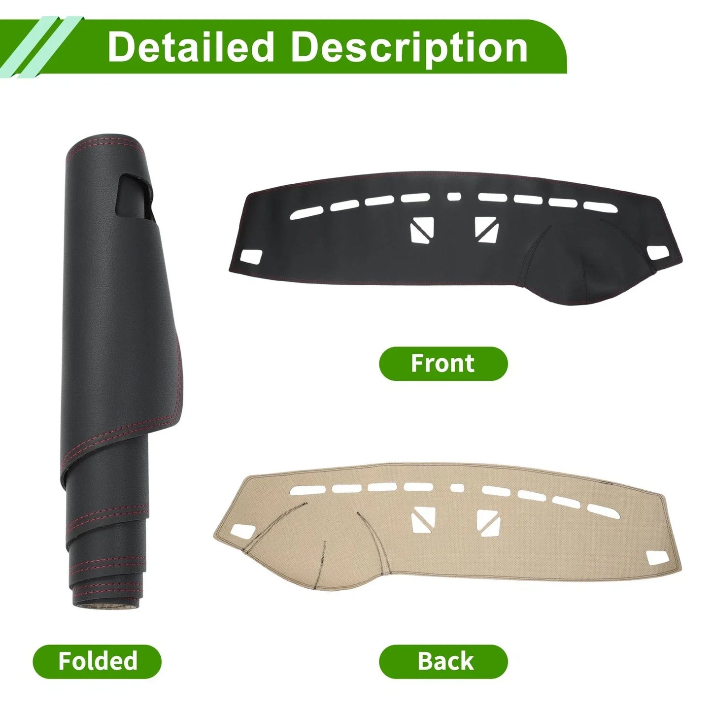 Dashboard Cover for BMW M3 (2009 - 2013) Dash Mat Carpet Black Red