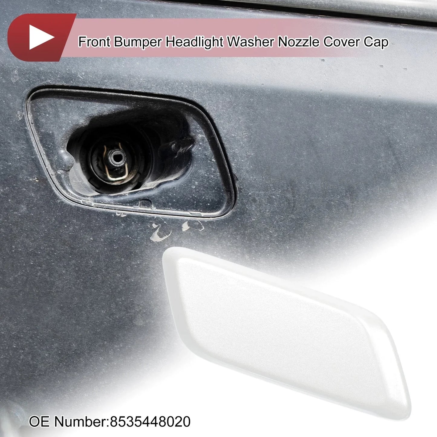 Front Left Headlight Washer Nozzle Cap for Lexus RX350 (2013-2015) White