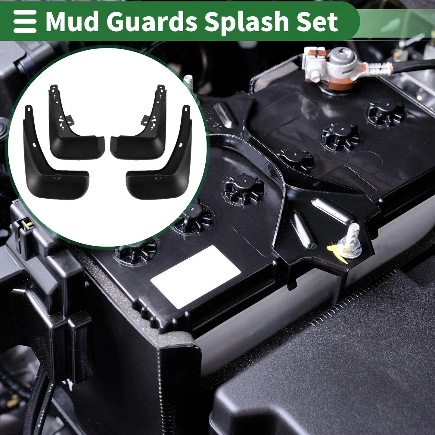 Mud Flaps Splash Guards for Hyundai Verna (2010-2014) with Mount Accessories