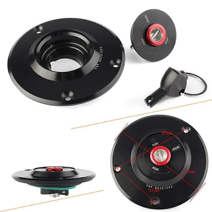 Fuel Filler Cover Gas Tank Cap w/Key for Kawasaki Z750/Z1000/ZX-6R (2003-2006)