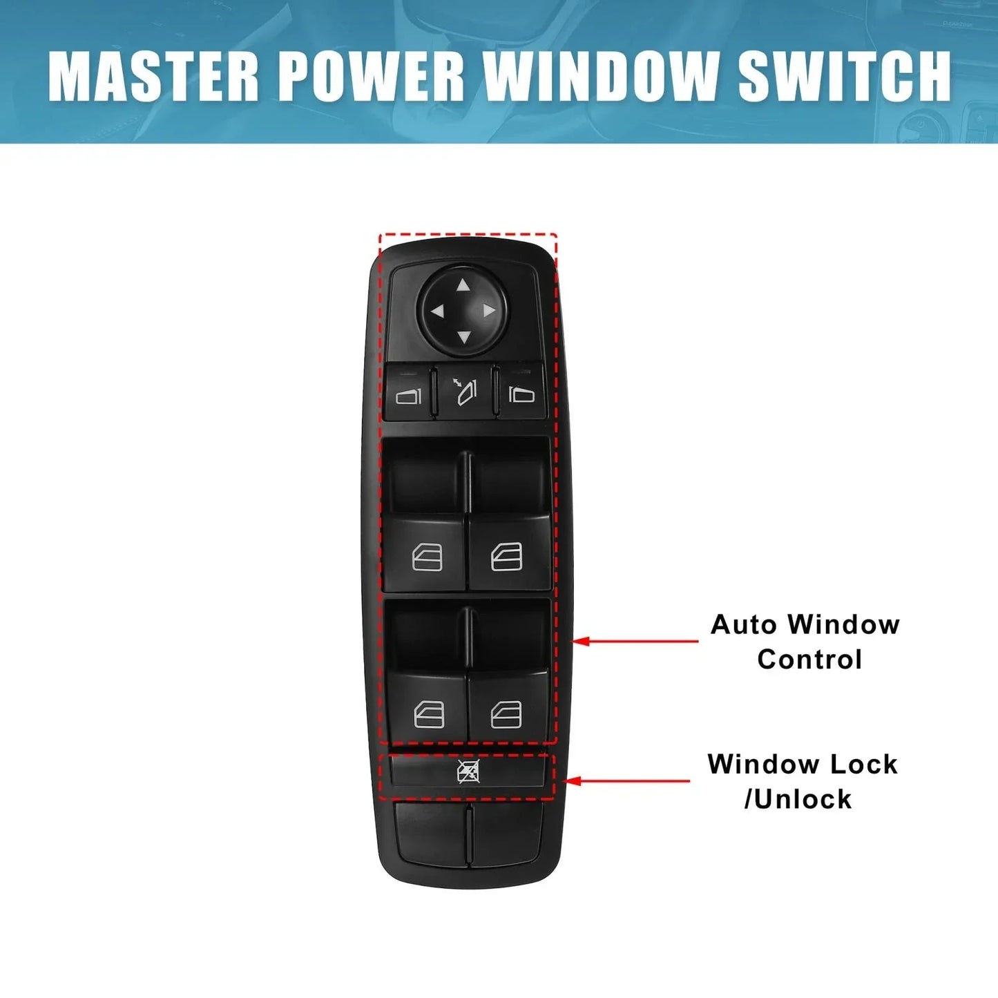 Power Window Control Switch for Mercedes Benz ML350 GL320 GL350 ML320 (2006-2011)