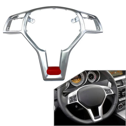 Steering Wheel Frame Trim Cover Silver for Mercedes A C E SLK CLA CLS GLA