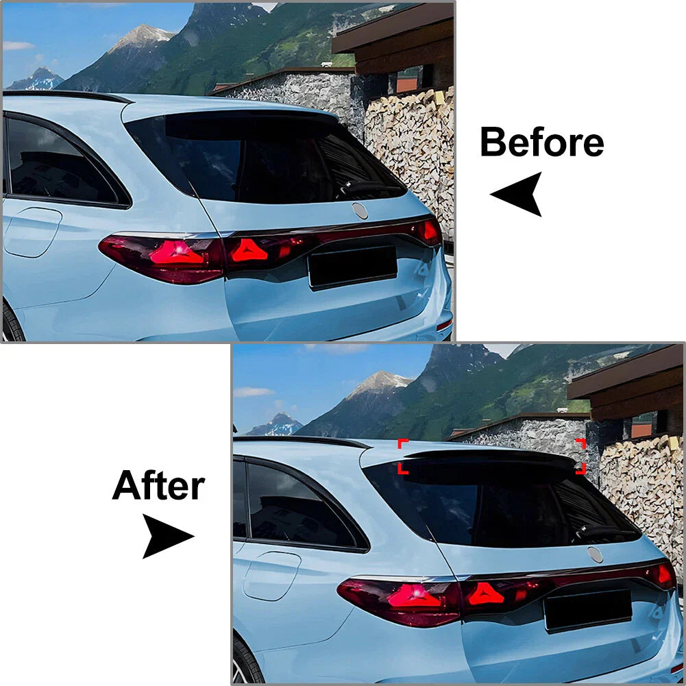 Glossy Black Rear Roof Spoiler Wing Lip for Mercedes Benz E Class Estate (24+)