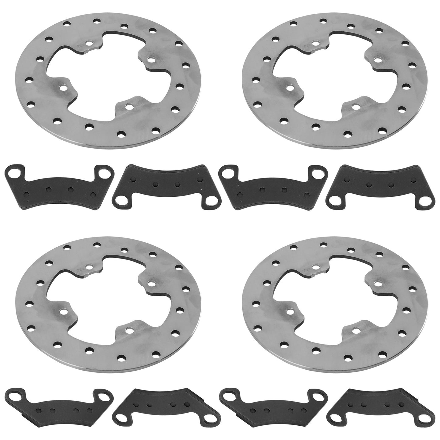 Brake Disc Rotors Front and Rear with Pads Kit for John Deere Gator (2011–2024)