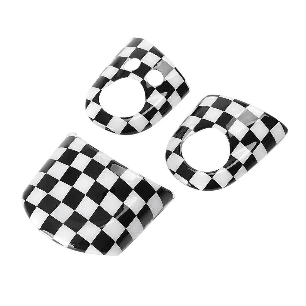 3 x Steering Wheel Cover Trim for Mini Cooper R55 R56 (2007-2020) Black