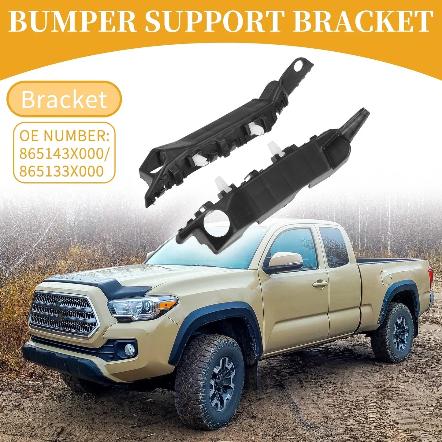 Front Bumper Support Bracket for Hyundai Elantra (2011-2016) 1 Pair