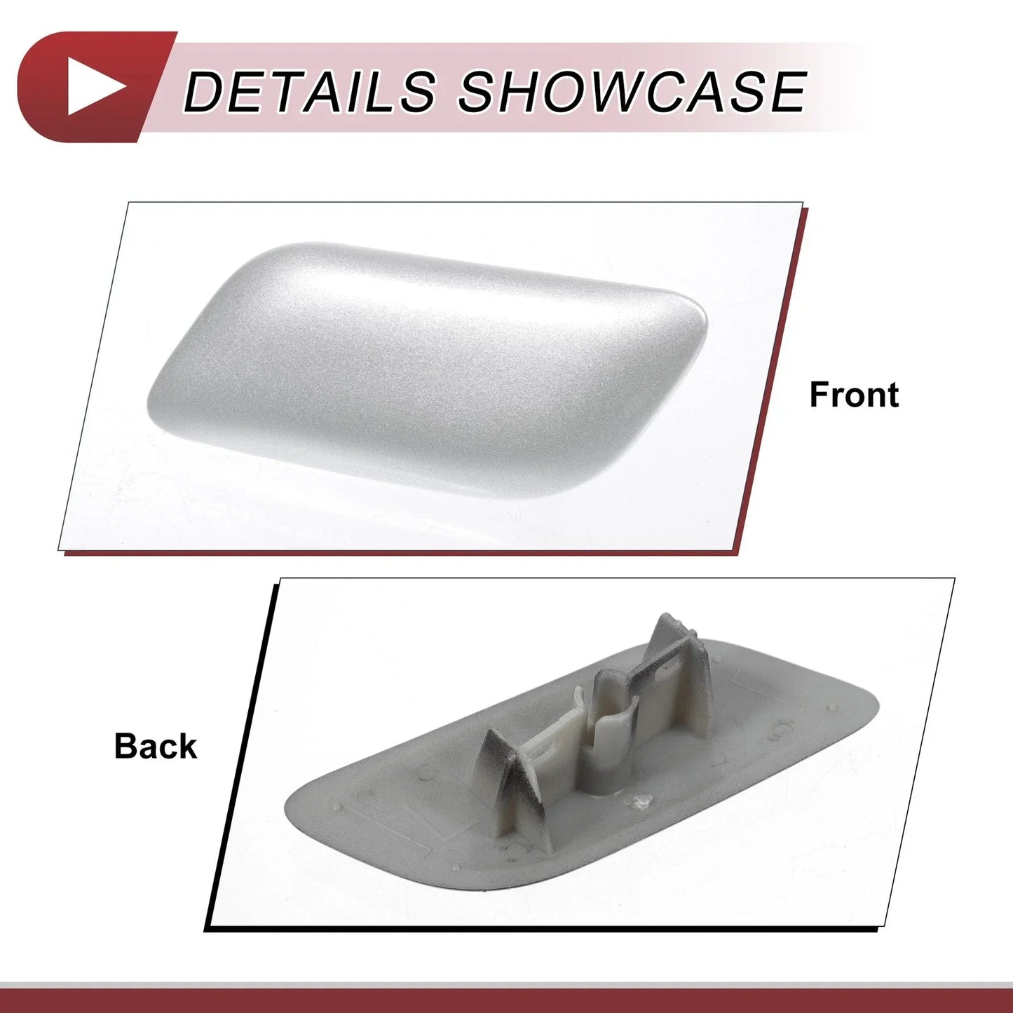 Front Left Washer Nozzle Cover for Lexus LX570 (2008-2011) - Silver Tone 1 x