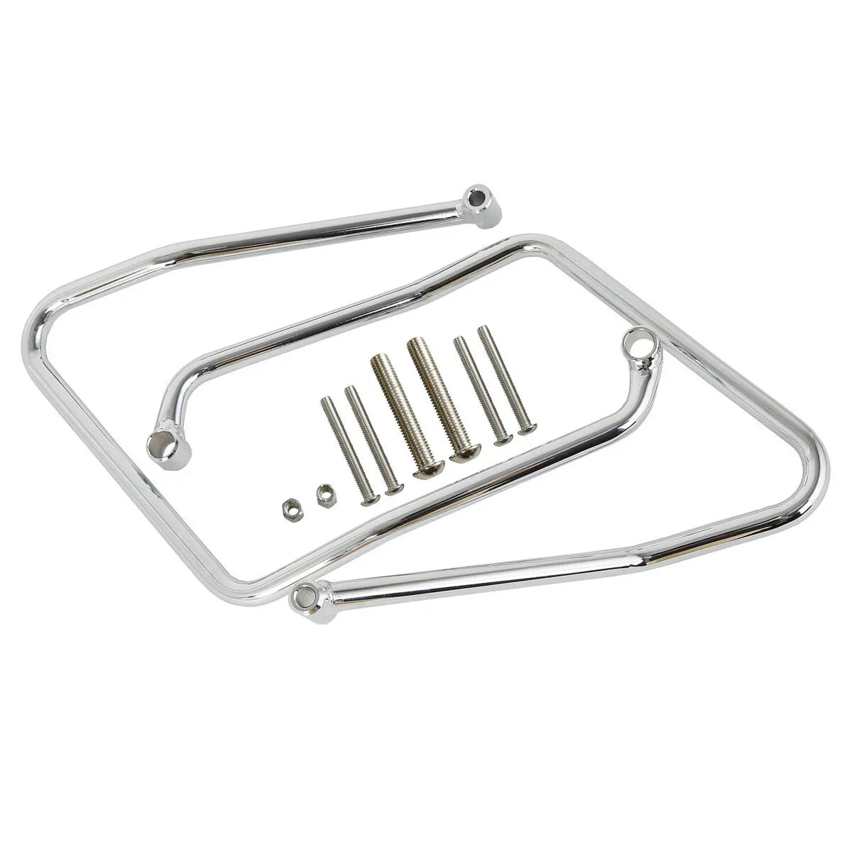 Chrome Saddlebag Support Brackets for Harley Sportster XL 883 1200 (2004-2016)